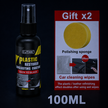 Car Plastic Restorer & Color Reviver - Interior & Exterior Coating Gel, Lasts 3-4 Years