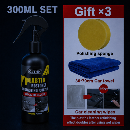 Car Plastic Restorer & Color Reviver - Interior & Exterior Coating Gel, Lasts 3-4 Years