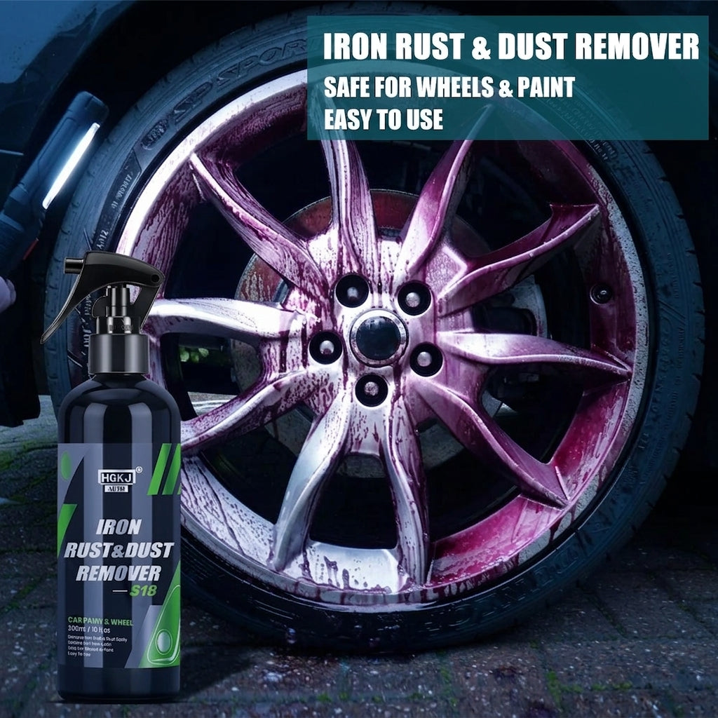 Iron Rust & Dust Remover Spray for Wheels & Tires - Iron Powder Remover for Car