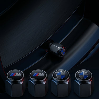 מכסי שסתום לצמיגי BMW - סט של 5 כיסויי מתכת לונטיל עם לוגו
