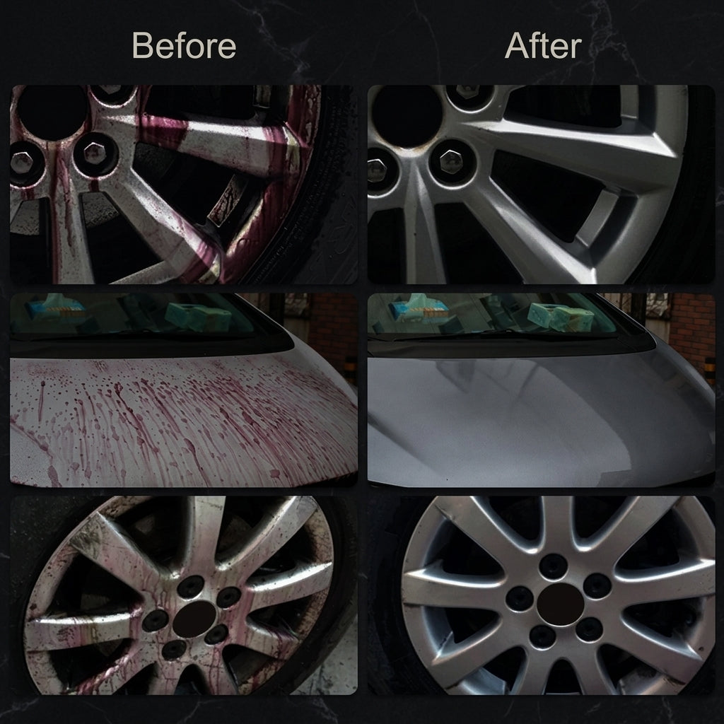Iron Rust & Dust Remover Spray for Wheels & Tires - Iron Powder Remover for Car