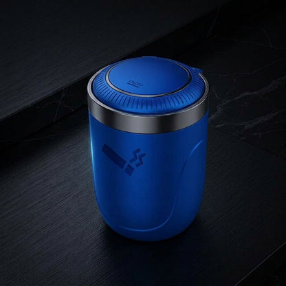 Car Ashtray with LED Light - One-Touch Open, Premium Design