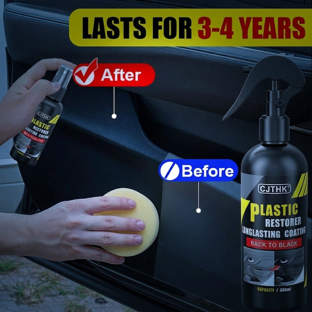 Car Plastic Restorer & Color Reviver - Interior & Exterior Coating Gel, Lasts 3-4 Years