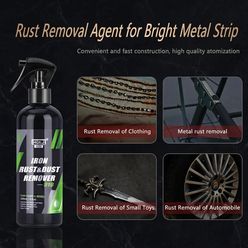 Iron Rust & Dust Remover Spray for Wheels & Tires - Iron Powder Remover for Car
