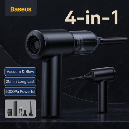 Baseus AT Cordless Car Vacuum Cleaner - 5000Pa Suction, 4-in-1