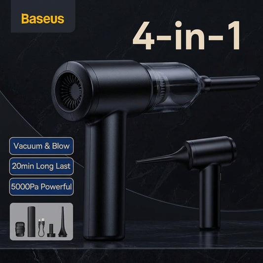 Baseus AT Cordless Car Vacuum Cleaner - 5000Pa Suction, 4-in-1