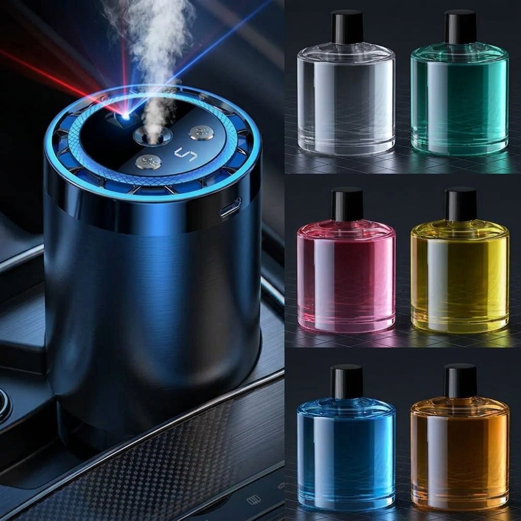 Car Humidifier & Air Freshener - Colorful Aroma Diffuser with Light