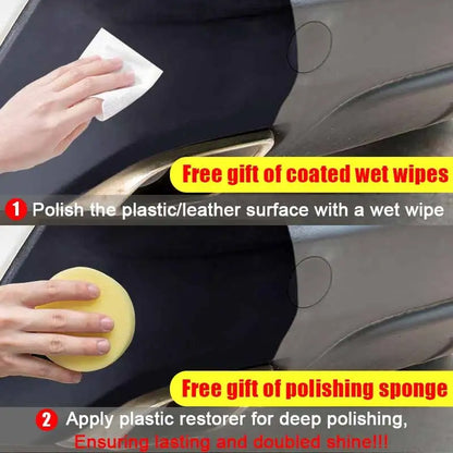 Car Plastic Restorer & Color Reviver - Interior & Exterior Coating Gel, Lasts 3-4 Years