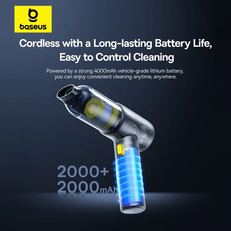 Baseus AT Cordless Car Vacuum Cleaner - 5000Pa Suction, 4-in-1